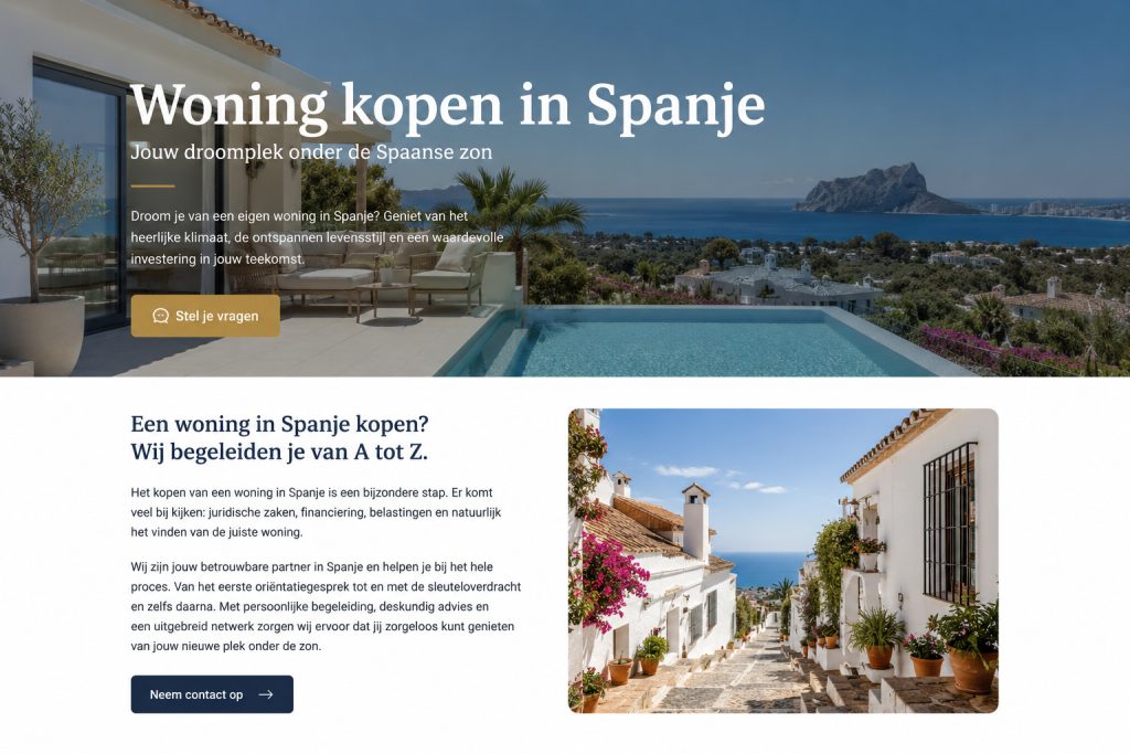 woning kopen in Spanje flyer